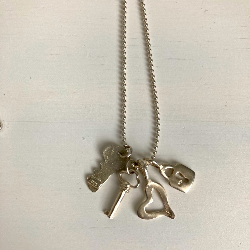 Sterling silver charm necklace